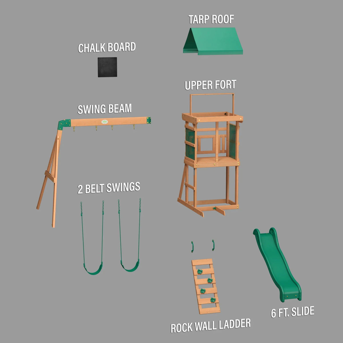 Discovery Buckley Swing Set Hill Backyard