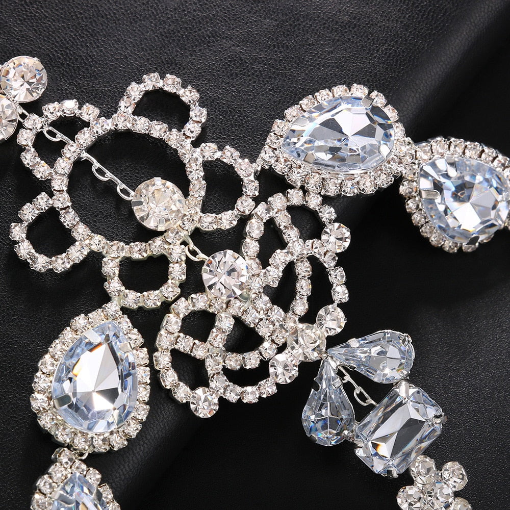 Rhinestone Hair Party Chain Face Halloween Mask for Masquerade Crystal Face Mask Women Jewelry Tassel