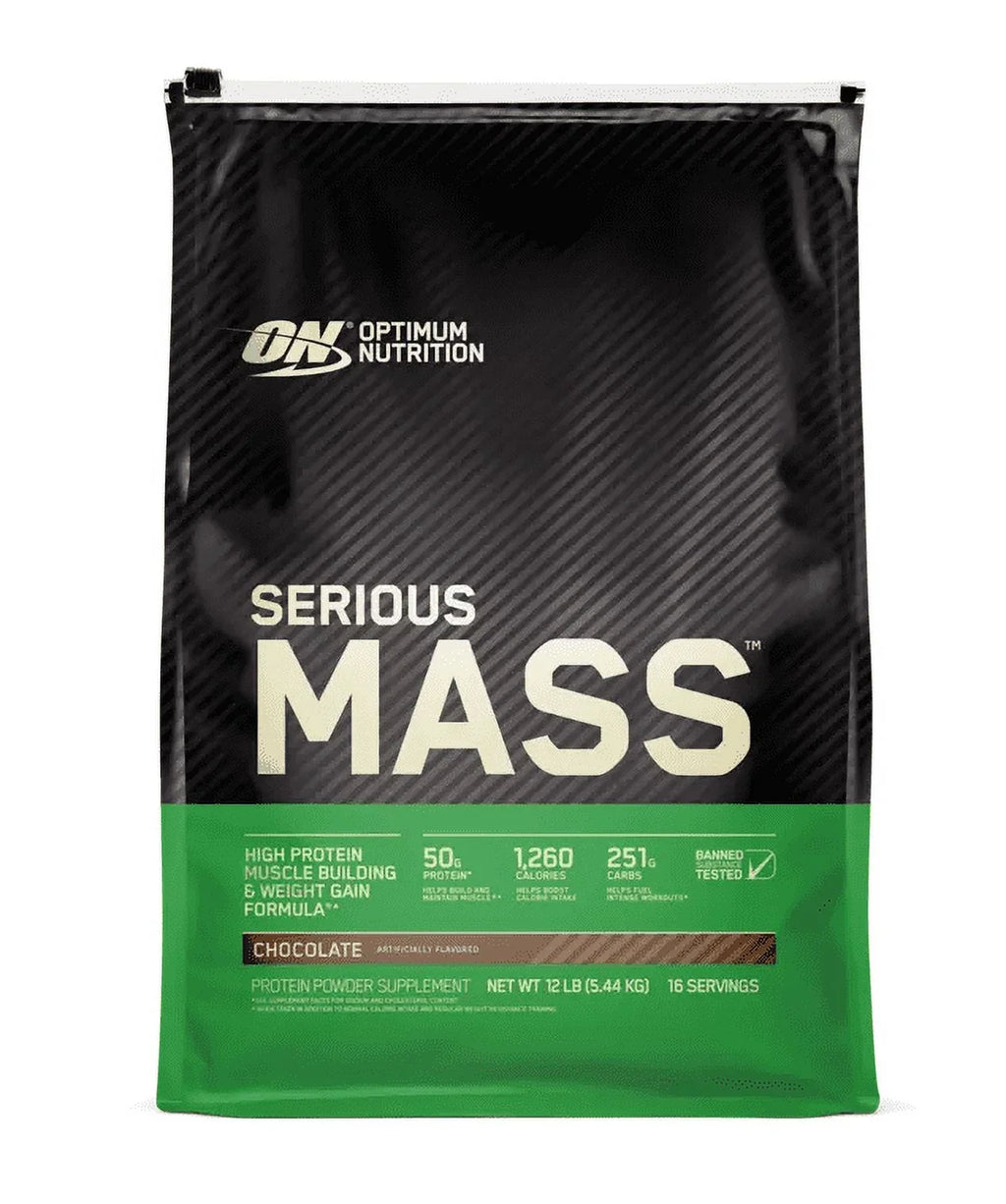 12 Chocolate, Powder, Servings Serious Nutrition, 16 Optimum Mass, lb, 50g Protein