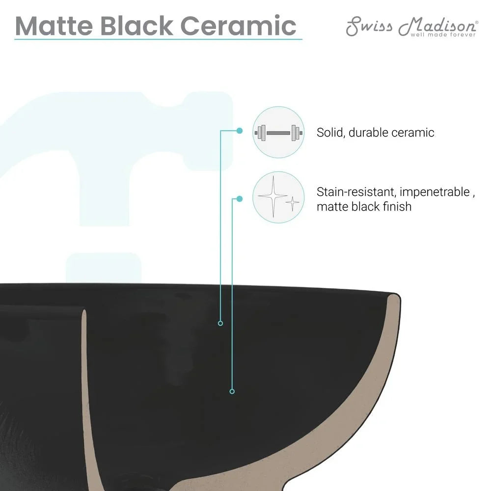 Bathroom Matte Sink in Faucet Black Holes 4" Centerset with 24" Top Vanity