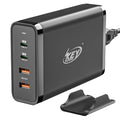 Power Charge Fast USB Dell XPS, C Adapter 4Port Galaxy, Pro 16", iPhone, Charger PD Macbook 245W Station, GaN Deck Type with for iPad, Power Key 140W 3.1 C Air/ Steam