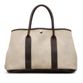Pre-Owned (Good) Fabric Party Authenticated Unisex Tote PM Canvas Hermès Garden Brown Bag