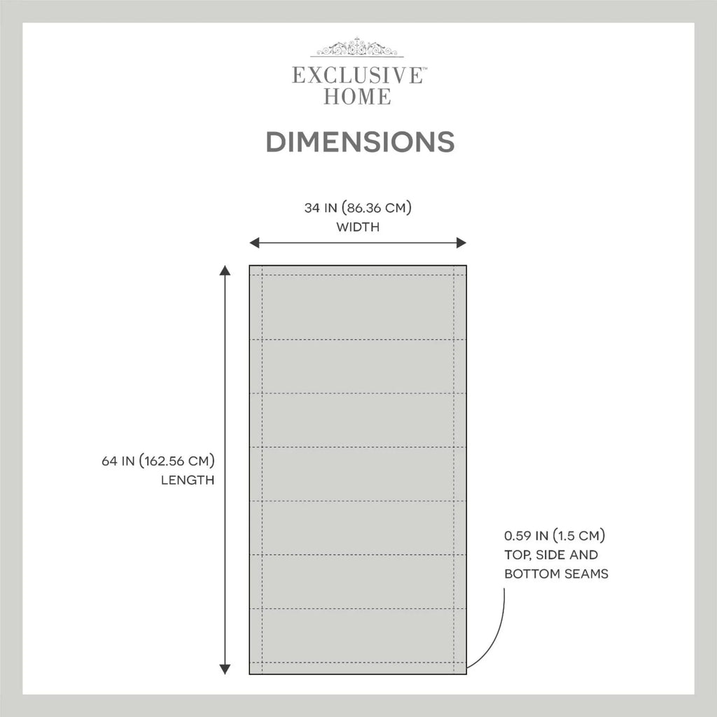 Dark Home Roman Esme Total Exclusive 34"x64", Blackout Grey Shade,