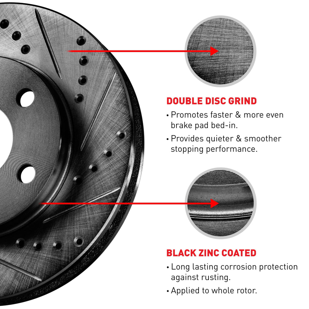 Concepts Fits CHEROKEE, JEEP Whpn2 Rotor D/S 200 2014-2022 CHRYSLER R1 2015-2017 Black 42005 select: Concepts R1 Brake