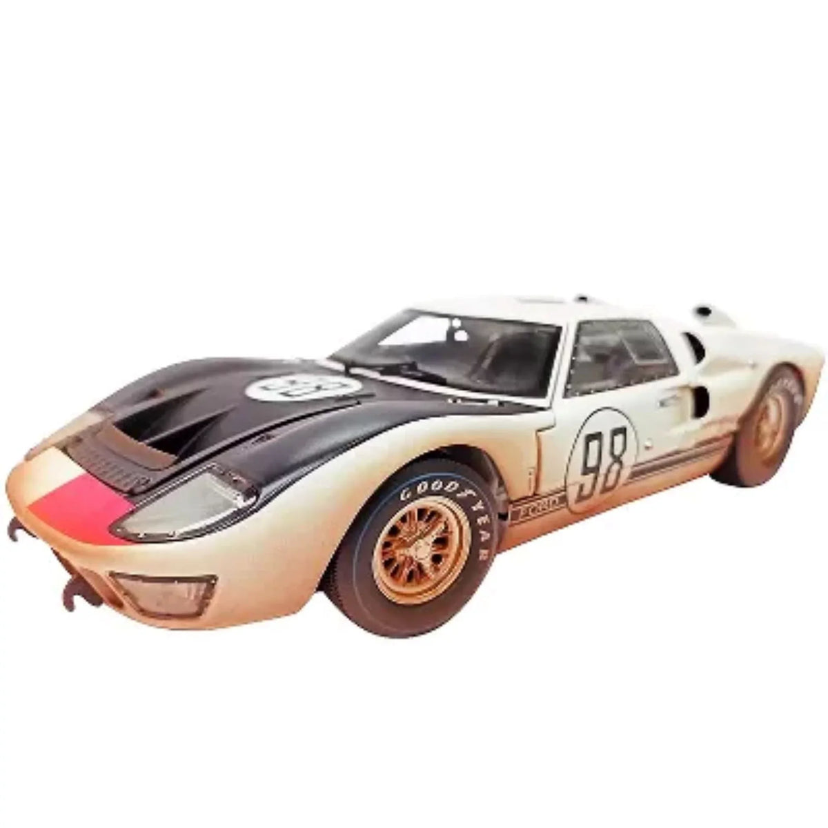 by MK GT-40 #98 Model Hood with Car Black 1/18 (Dirty 1966 Diecast Version) Race Shelby Collectibles II After White