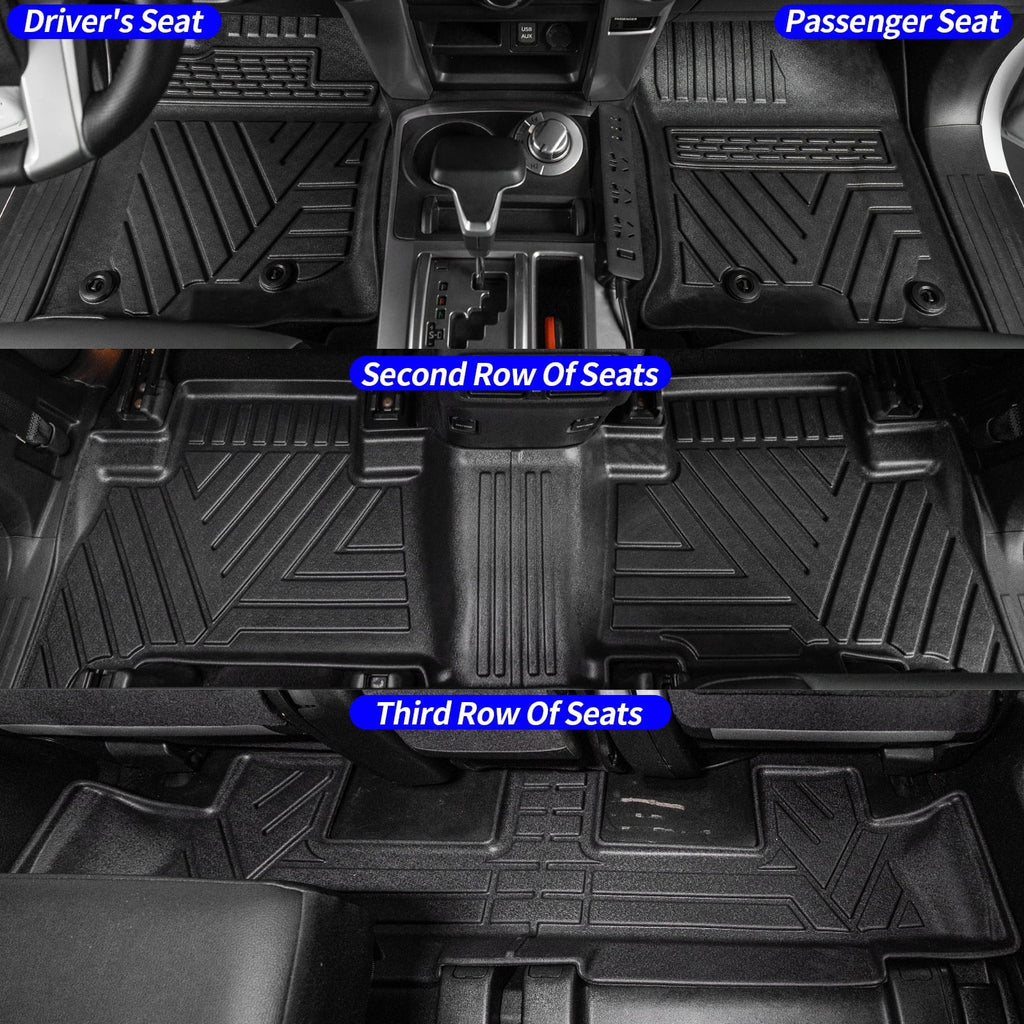 Floor Toyota Mat Seats Accessories 7 Cargo 2013-2023 4Runner Mat Mats Fit Cargo Liner Trunk