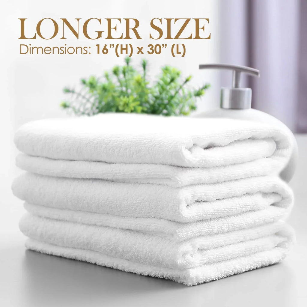 12-Pack White Cotton Elaine Hand & Home, Spa, Premium Towels for Bath Karen Hotel