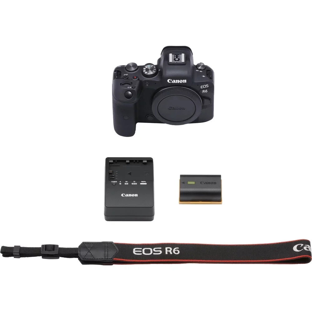Bundle 4082C002 R6 Canon EOS Camera Body Mirrorless Only Basic -
