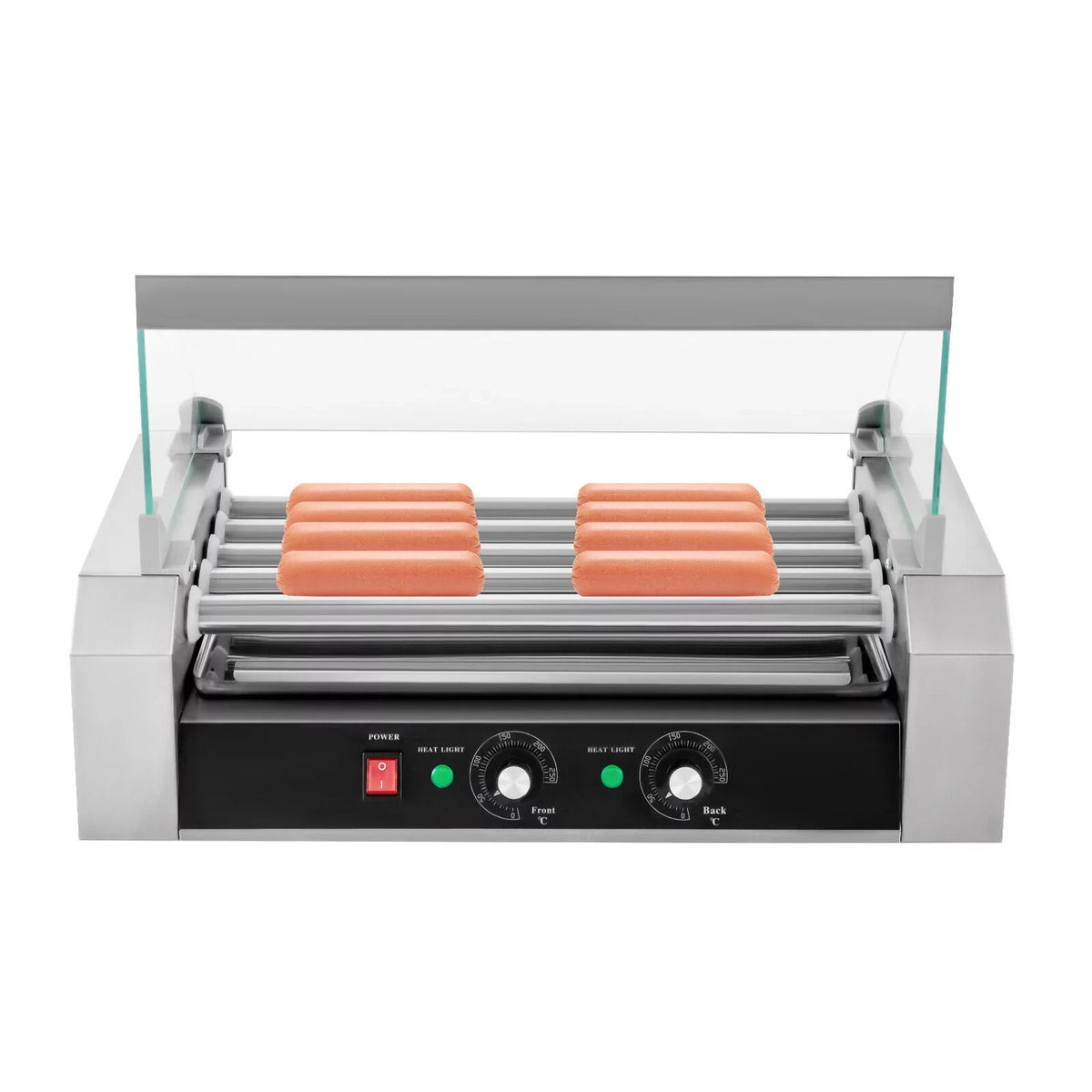 Rollers Stainless Dog 0-250℃ Machine Grilling W/5 110V 12-Hot Set DENEST Sausage Holds