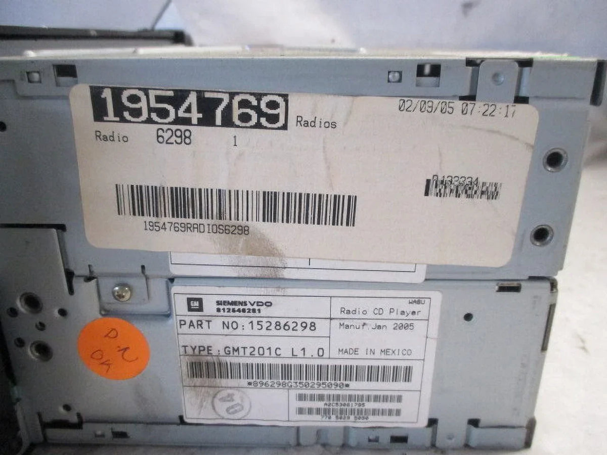 2006 Saturn FM AM Radio 2005 OEM CD Relay (Good) Pre-Owned 2007 Receiver