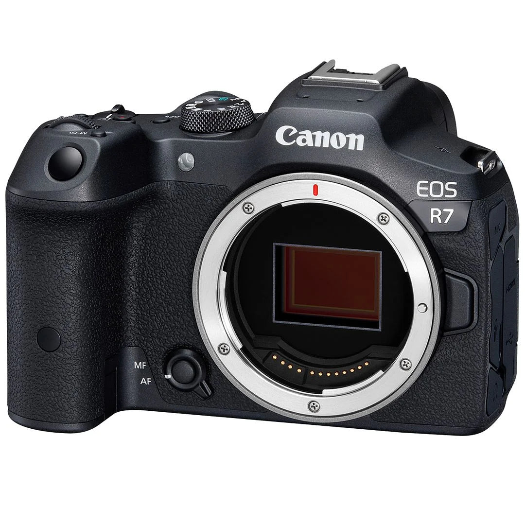 Camera Premium Only) R7 + + EOS (Body SanDisk Card SV Mirrorless + Canon Bundle 64GB Memory Tripod Case Accessory with