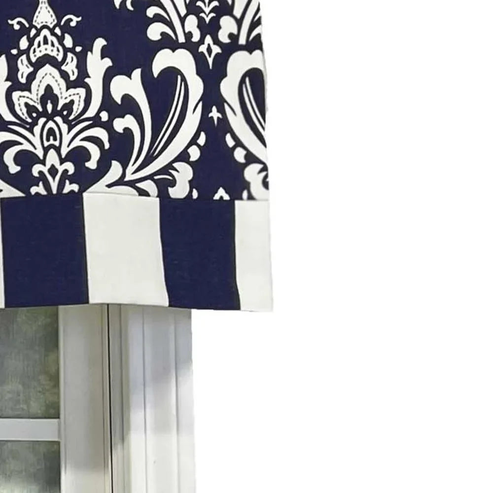 3" Style Banded Rod 50" Ozbourne RLF Valance Home 16" by Navy x Pocket