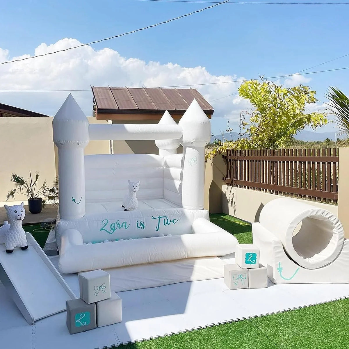 Outdoor & Bounce Jump PVC House Connsann Grade Commericial Blower Pit Castle Party White Indoor Ball with for Kids