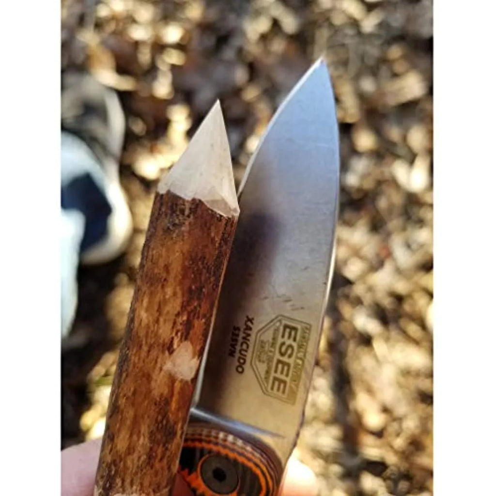 Xancudo Knife Fixed Knives Blade G10 S35VN & ESEE XAN2-006 Stainless Orange/Black Steel