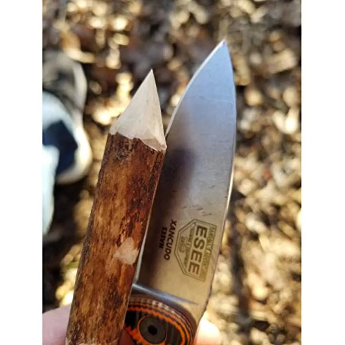 Xancudo Knife Fixed Knives Blade G10 S35VN & ESEE XAN2-006 Stainless Orange/Black Steel