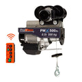220~240V 50/60HZ w/ Stop 1100 lbs. Wireless Electric / 550 w/trolley Prowinch Rope Emergency Hoist lbs.