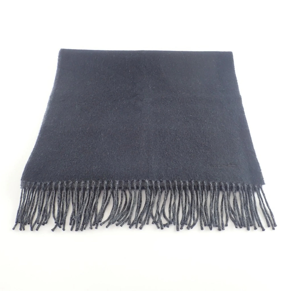 100% Black Scarf HERMES Cashmere Pre-Owned (Good) Grey Embroidered