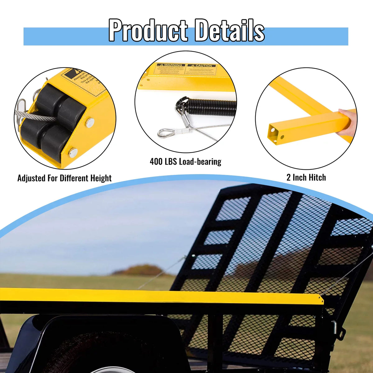 Pounds HECASA Utility 2 Assist Gate 350 Trailer Ramp Lift Tailgate Sided Lift System Liftgate