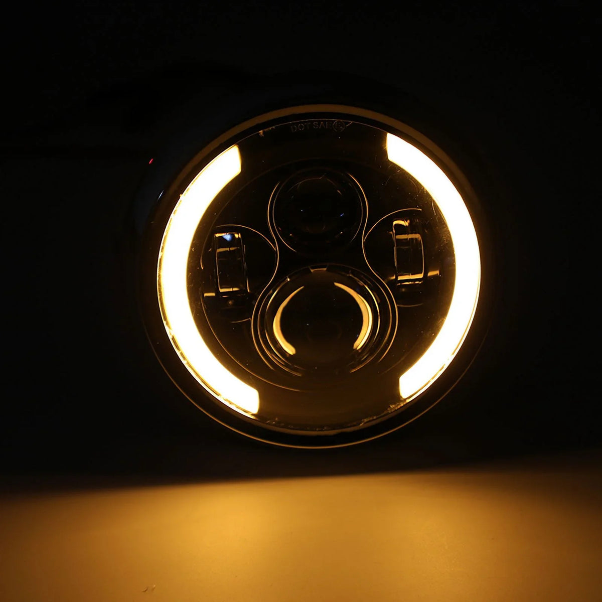 Driving for Hi/Lo Fog Motorcycle 7 Cafe Inch Racer Dyna Headlight LED Bobber DRL