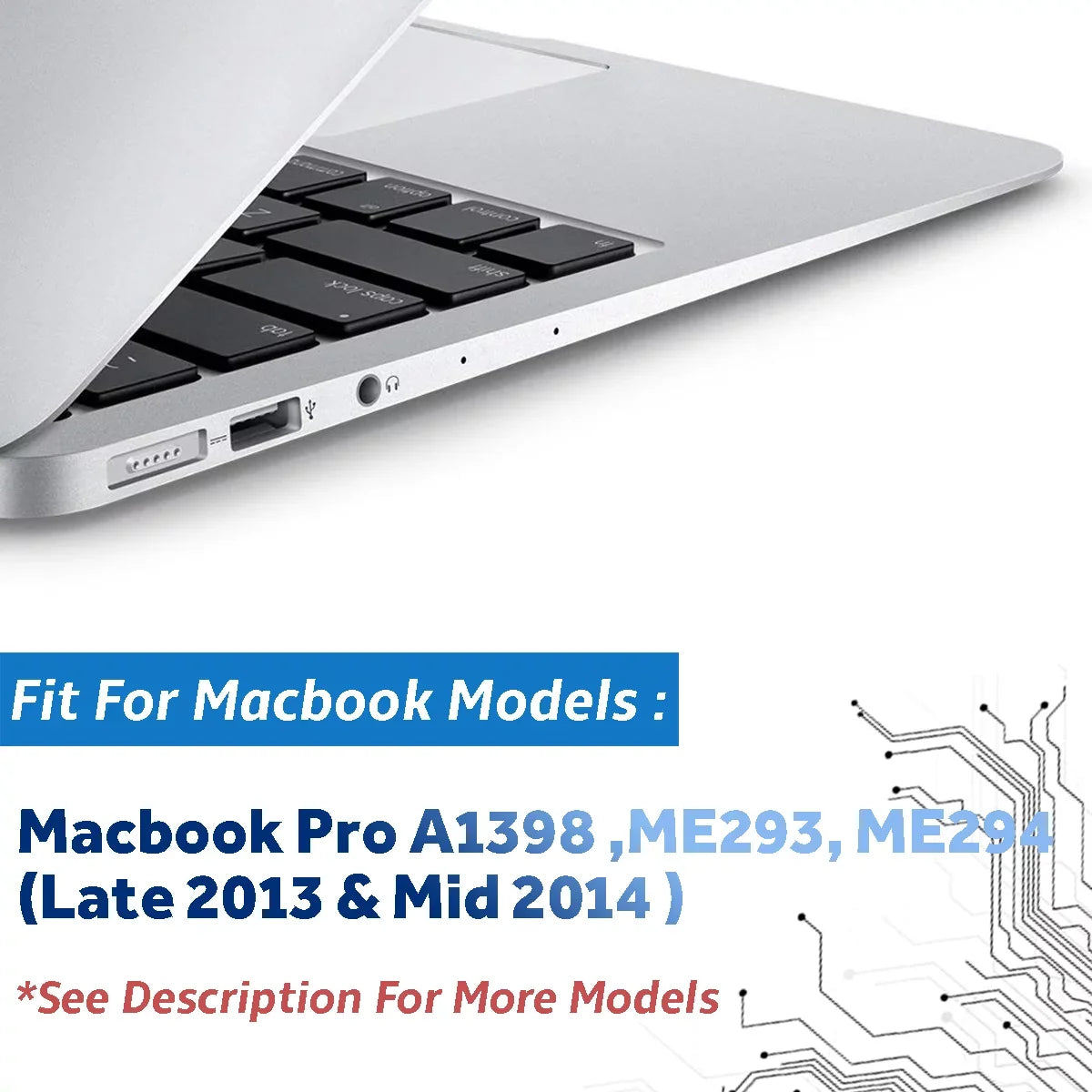 Compatible Book 2014), ME293 (Late Pro Mid 2013 95Wh Battery (11.26V Retina 15" Mac 8440mAh) Mac A1494 ME294 Fits A1398 &