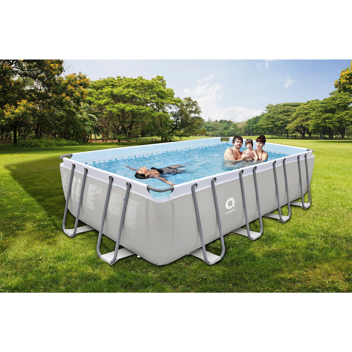 17776 10 Gray Foot JLeisure 18 x Swimming Frame Ground Above Pool, Steel