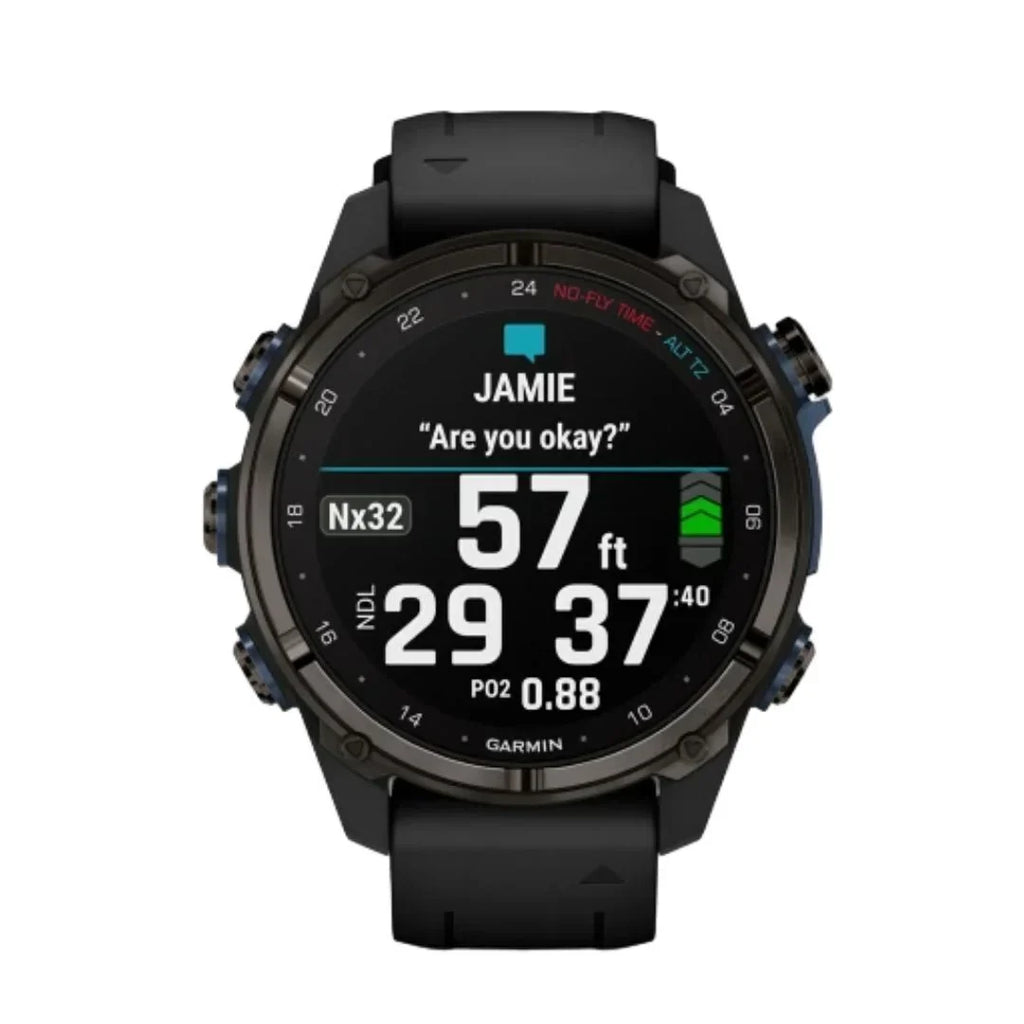 '- Carbon Garmin Ti Mk3i Descent DLC 43mm Gray -