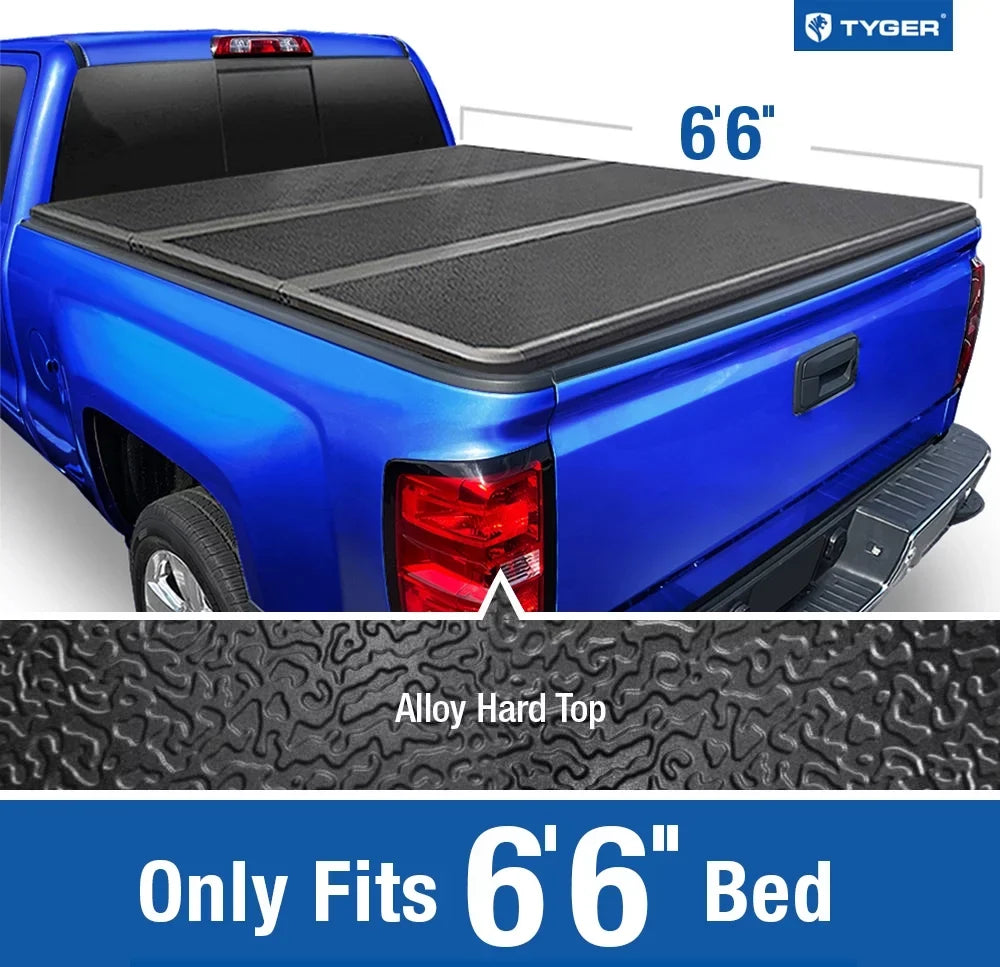 2019 2014-2018 Cover GMC TG-BC5C3007 | T5 Tyger Compatible Silverado | 2500 Truck Auto 6'6" Hardtop / Aluminum Bed Alloy Chevy Tonneau 2015-2019 Bed Sierra HD; 1500; LD/Limited | with HD 3500