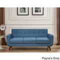 Sofa Payne'S Pride Grey Furniture Grace Upholstered Mid-century U.S. Tufted Furniture Rainbeau Pride Linen US