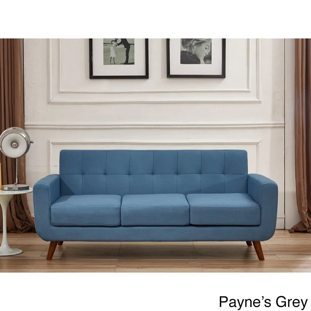 Sofa Payne'S Pride Grey Furniture Grace Upholstered Mid-century U.S. Tufted Furniture Rainbeau Pride Linen US