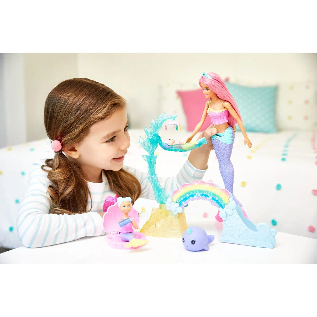 Mermaid Barbie Merbaby & Mertoddler Dreamtopia Doll, Playset
