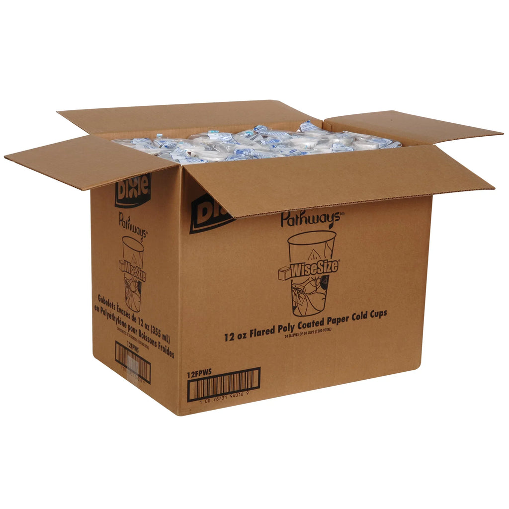 by Count 24 Polycoated (12FPWS) Case) Sleeve, Dixie® GP oz. Pathways, Cups Per Sleeves (Georgia-Pacific), 1,200 Per 12 Paper (50 Cold PRO Cup