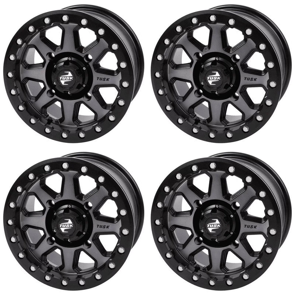 R-Spec 1000 Rmax Wolverine 14X7 Tusk 2022 Gunmetal/black 3.0 For Beadlock Uinta 4/156 Wheel Yamaha + Pack) (4 4.0 4