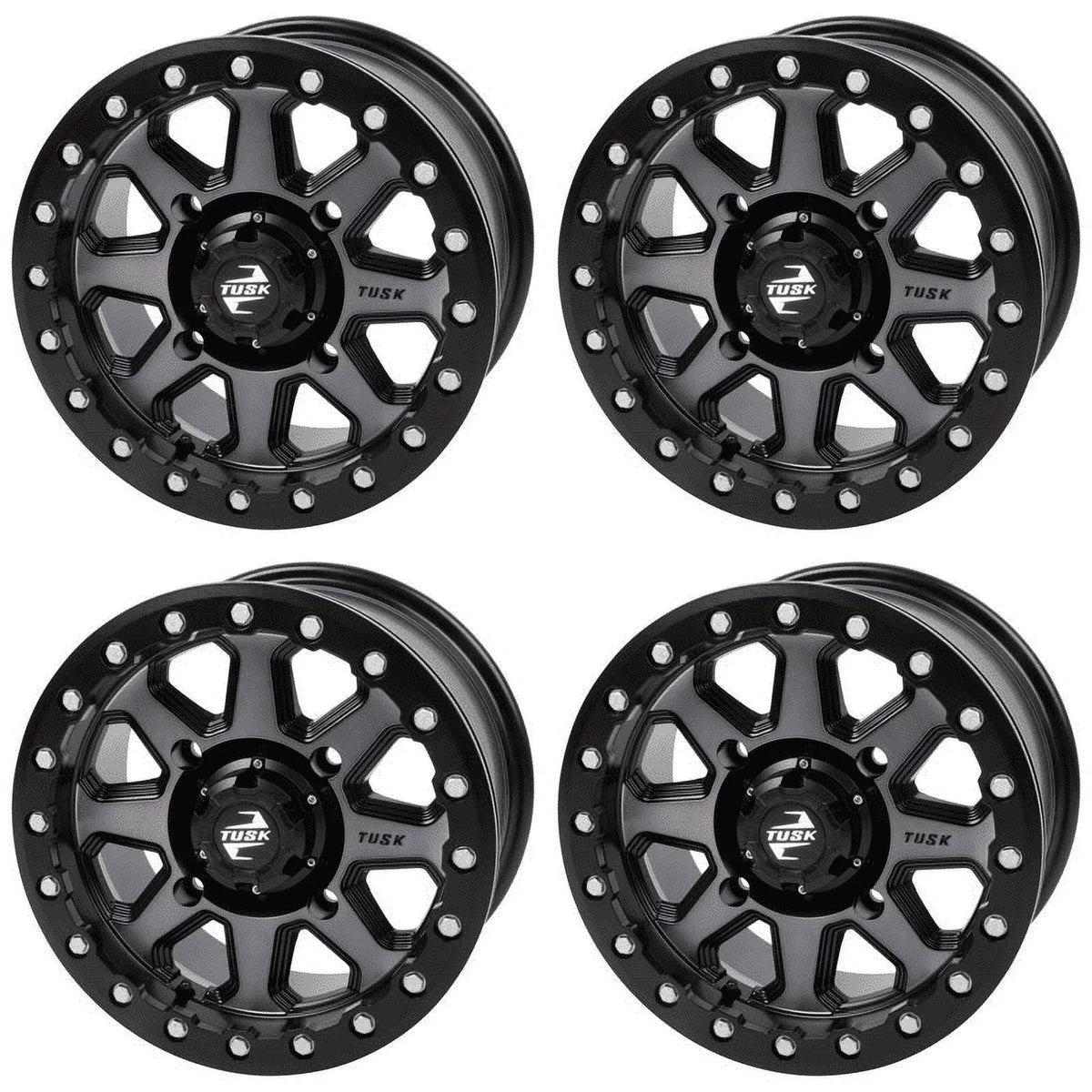 R-Spec 1000 Rmax Wolverine 14X7 Tusk 2022 Gunmetal/black 3.0 For Beadlock Uinta 4/156 Wheel Yamaha + Pack) (4 4.0 4