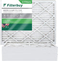 Pleated AC MERV 8 Furnace Filterbuy HVAC Filters 20x25x4 Air (3-Pack)