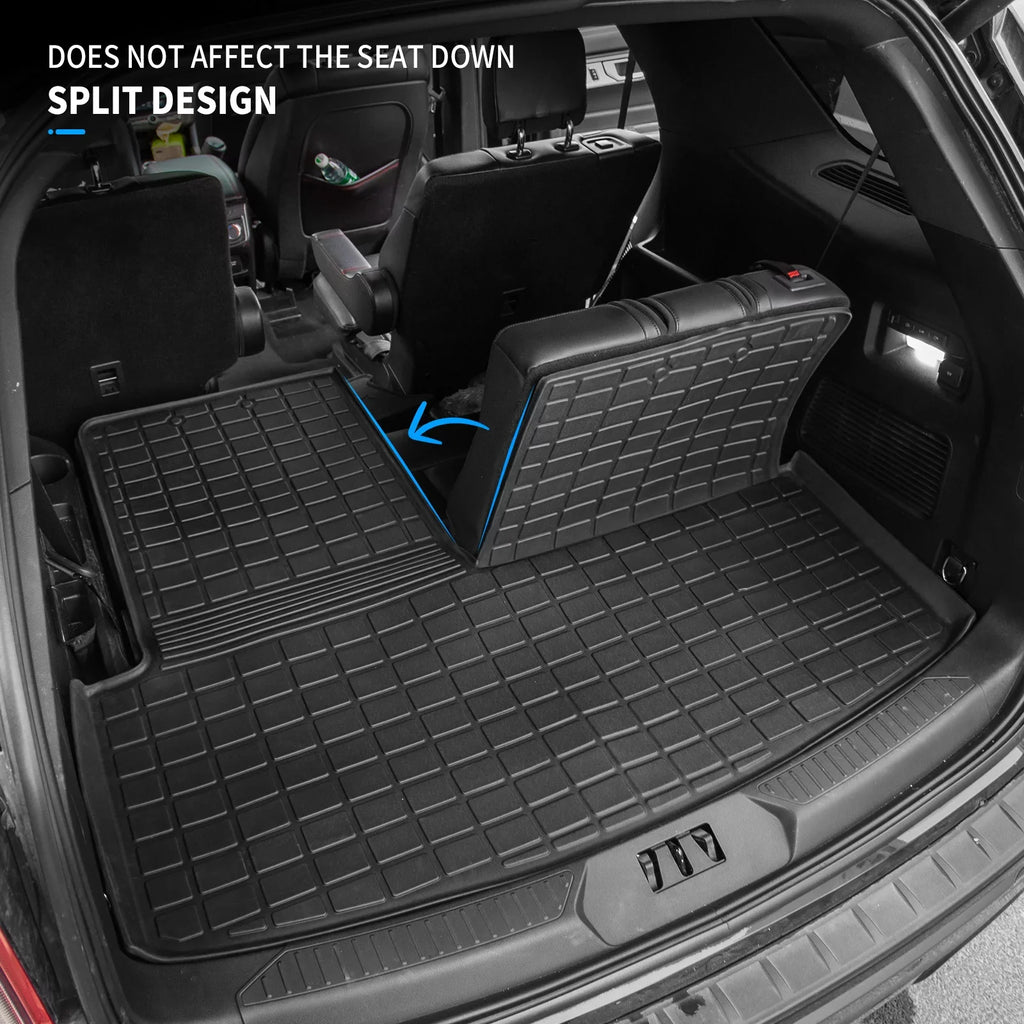 Back Explorer Ford Cargo (Trunk with 2020 Trunk 6&7 2021 Backrest Accessories All Liner Cover 2022 Explorer Mat) Protector Passenger Weather for Seat Fit Mat TPE 2023 Mat