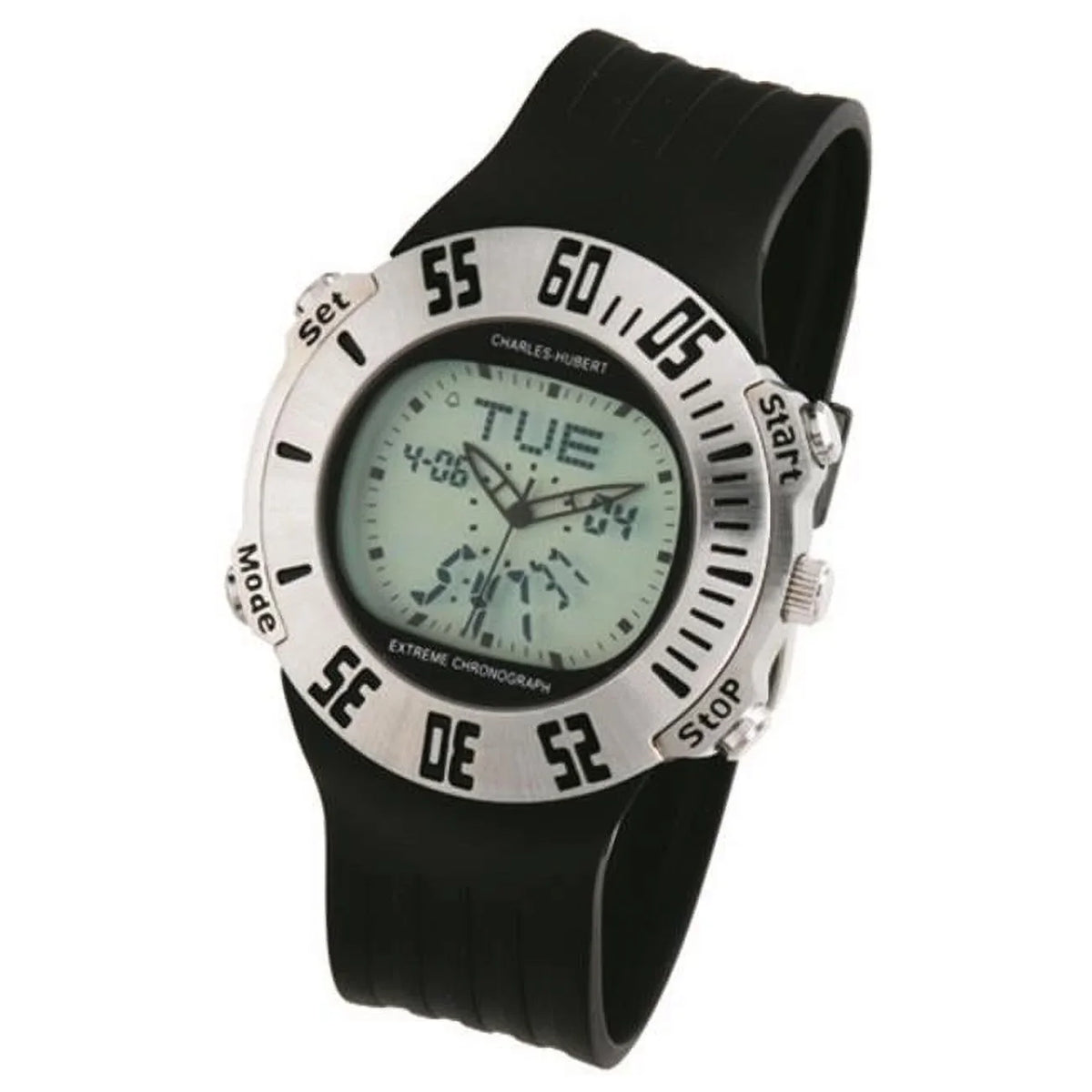 Wolrd Charles-Hubert- Mens Watch Alarm Time Quartz Chronograph # Paris