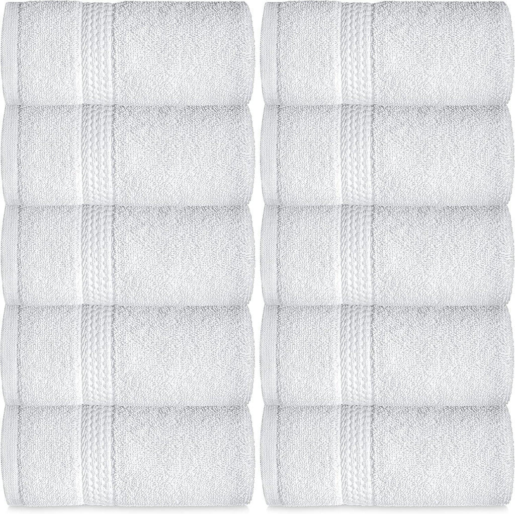 12-Pack White Cotton Elaine Hand & Home, Spa, Premium Towels for Bath Karen Hotel