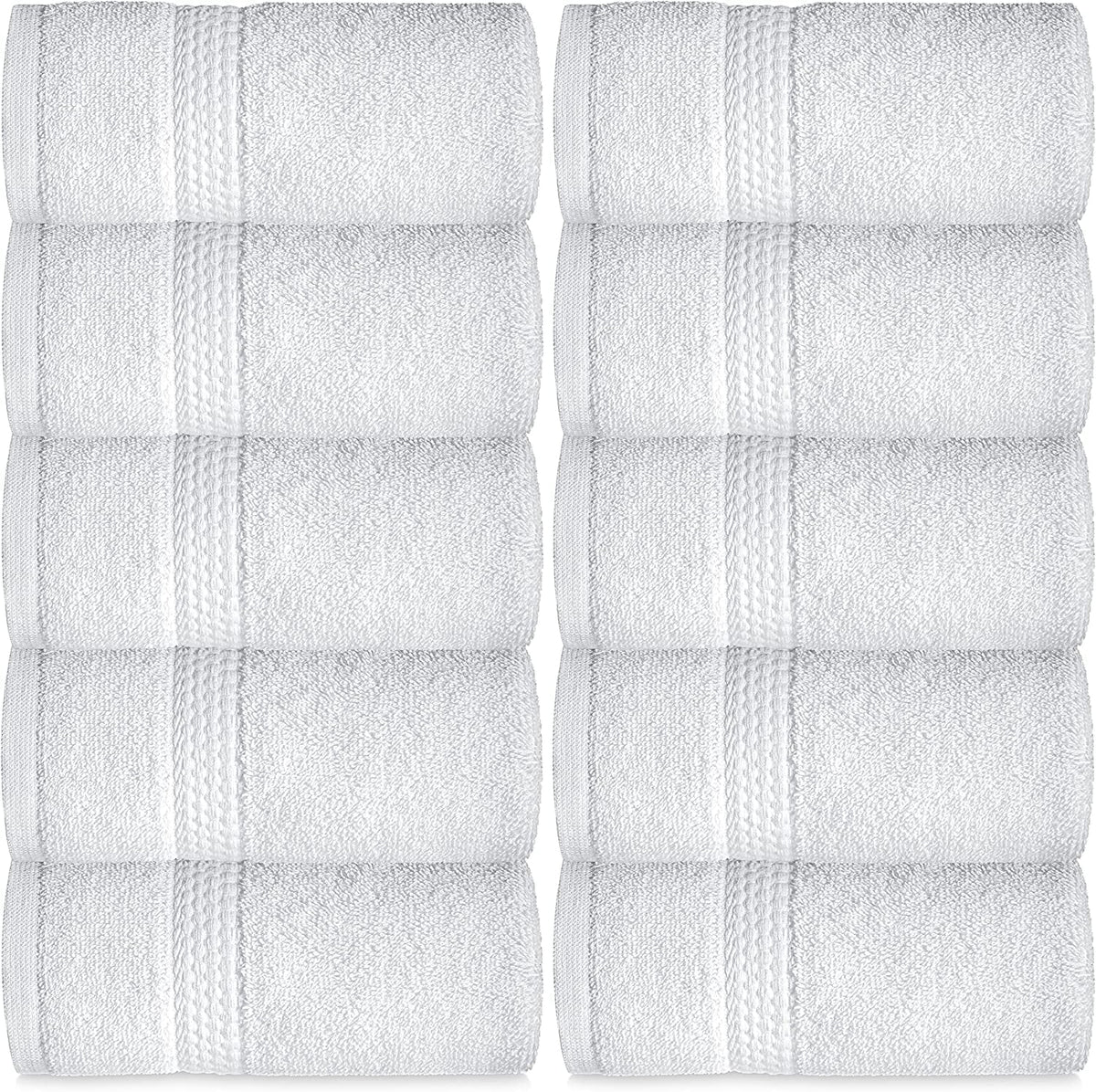 12-Pack White Cotton Elaine Hand & Home, Spa, Premium Towels for Bath Karen Hotel