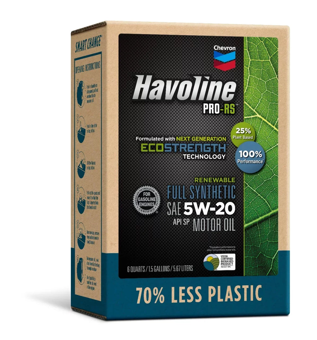 Havoline 6Q PRO-RS Box Smart Synthetic Oil Motor Change 5W-20, Renewable