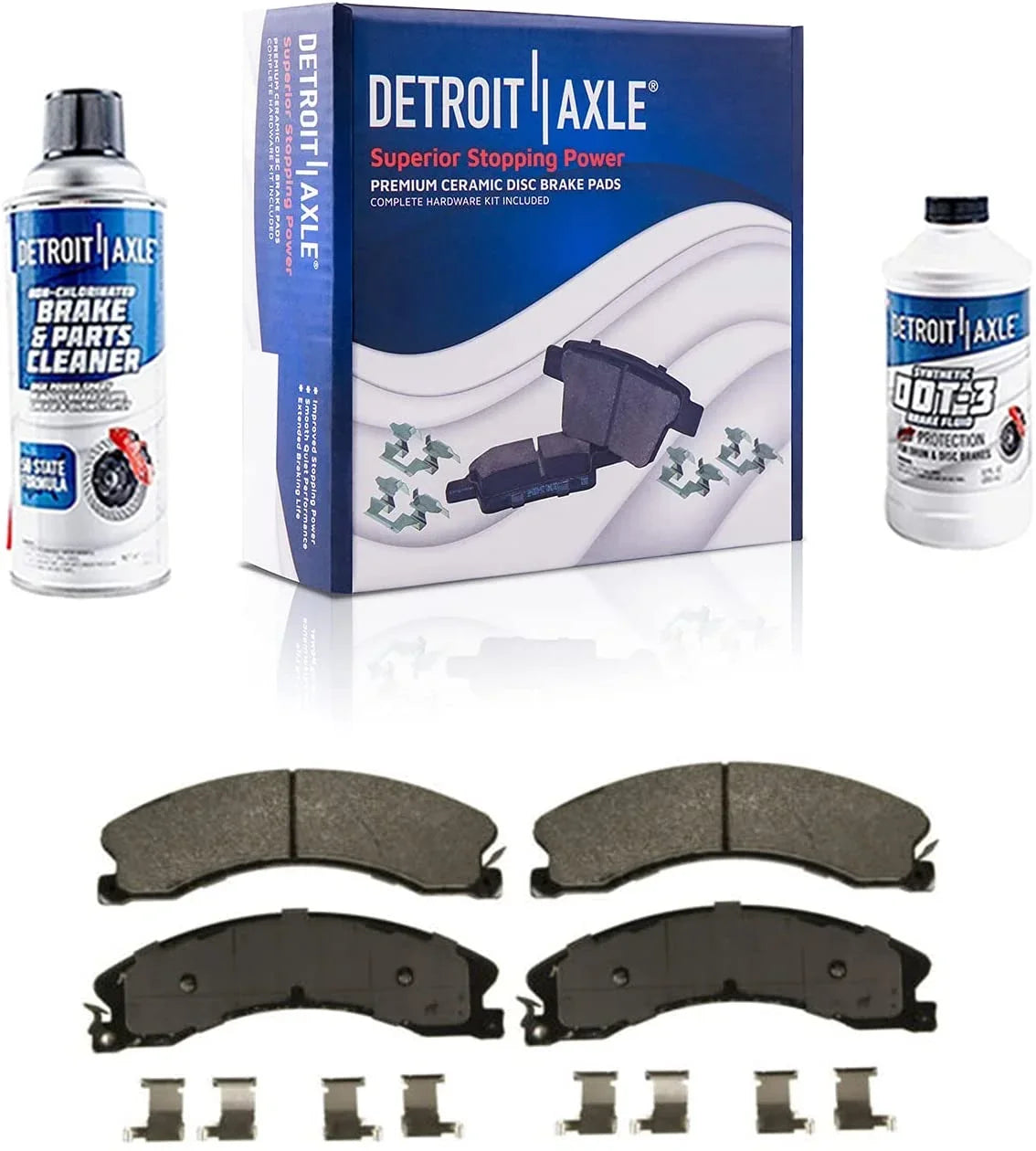 2015 2014 Ceramic Axle for Brakes Drilled Brake 2012 - 2017 & Detroit Rotors Replacement 2013 2500 Kit 2019 Sierra Chevy 2018 2011 Pads Brake HD 2016 Slotted 3500 11-19 GMC Front Silverado