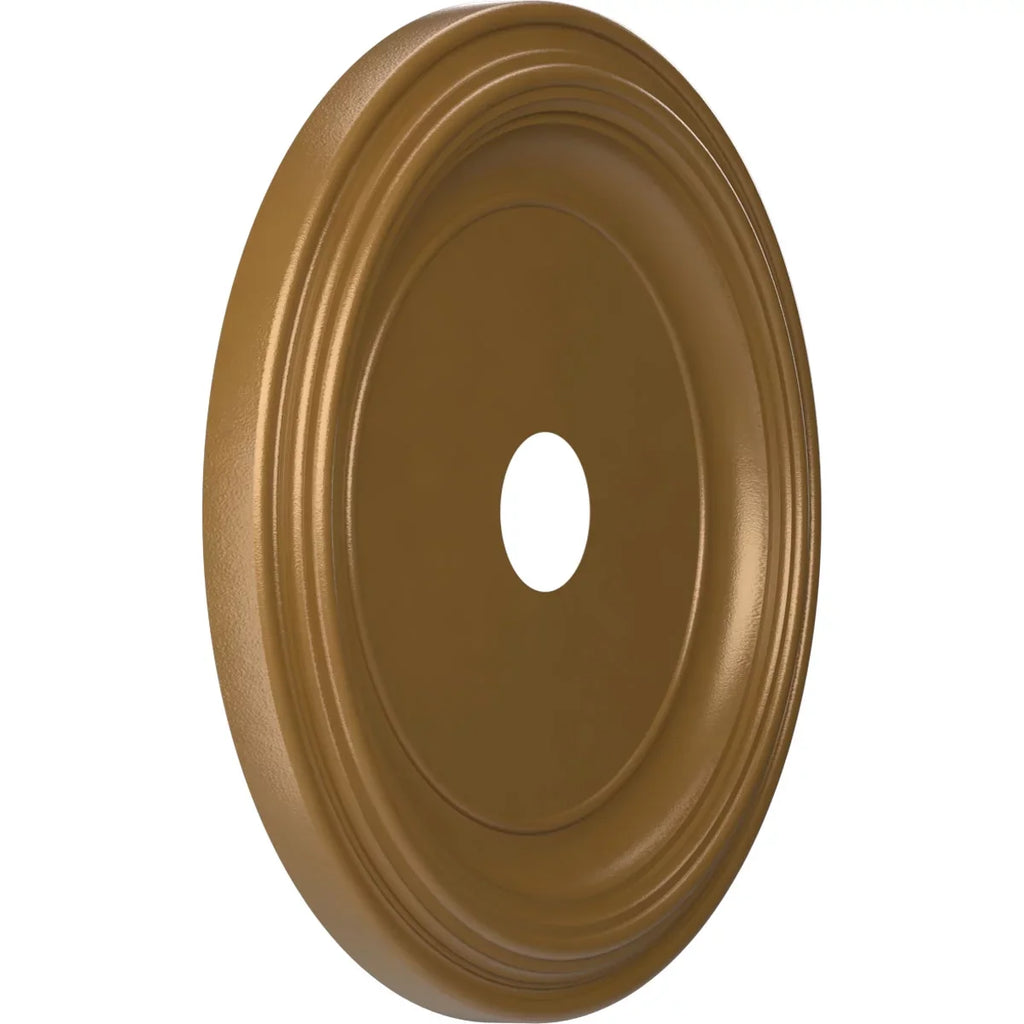 22"OD x PVC 1/2"), 3 up Traditional Canopies (Fits Ekena 1/2"P x 13 Ceiling Thermoformed Medallion 1/2"ID Gold 1 to Metallic Rush Millwork