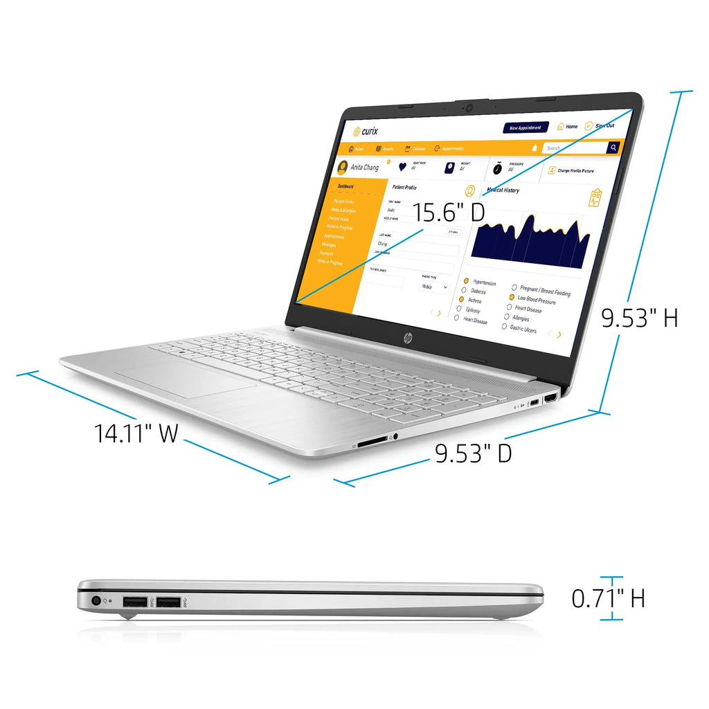 Laptop-Silver i3 8GB/512GB HP 15.6"