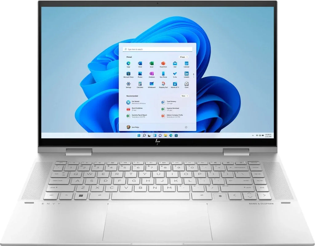 X360 Generation 1TB reader,Backlit Touchscreen HP 2-in-1 i7-1260P,32GB 15.6" Intel Home,Silver Iris Xe 2023 SSD, Windows Newest Graphics,Fingerprint RAM, 11 Laptop,12th Envy Core Intel