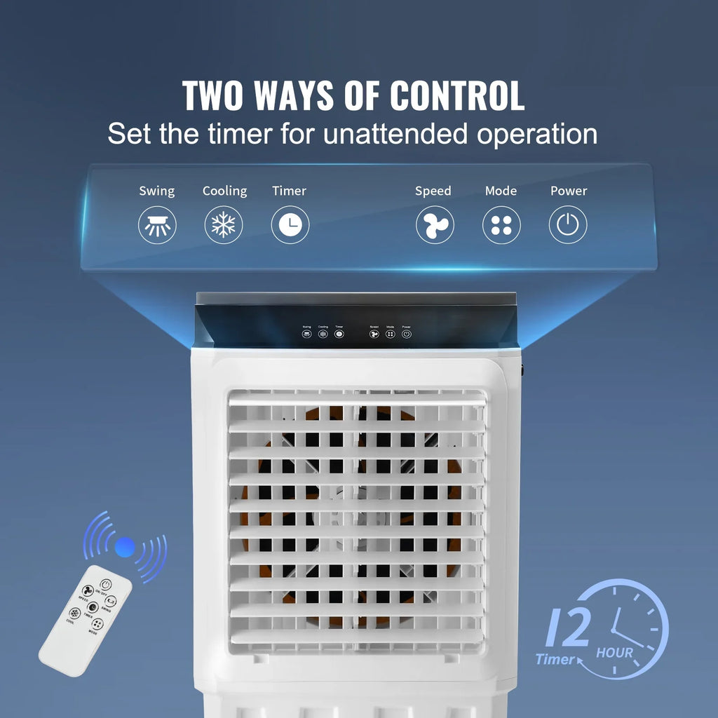 Evaporative Air CFM 12h Cooler Humidifier SKYSHALO Cooler Gal 7 Timer 2100 3-in-1 Swamp