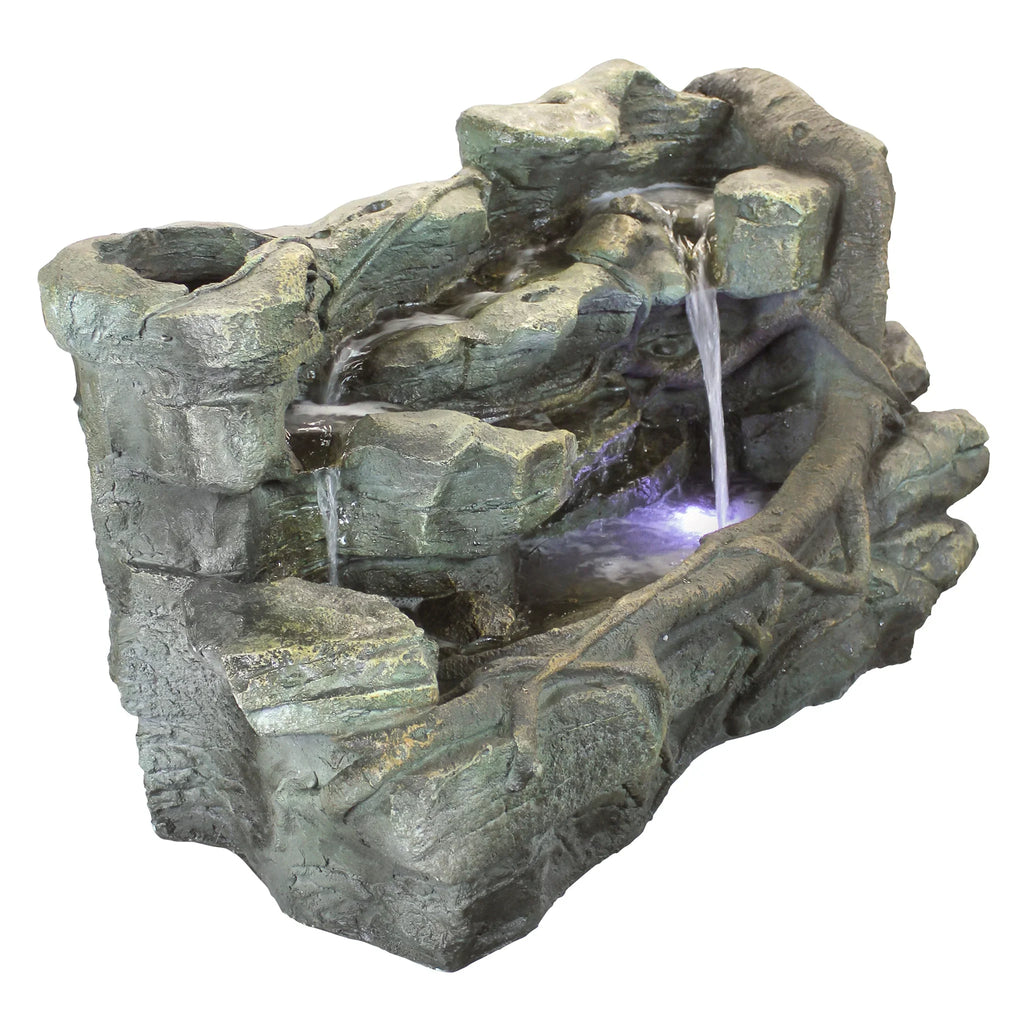 Fountain Staggered Toscano Canyon Design Cascading Rock Garden