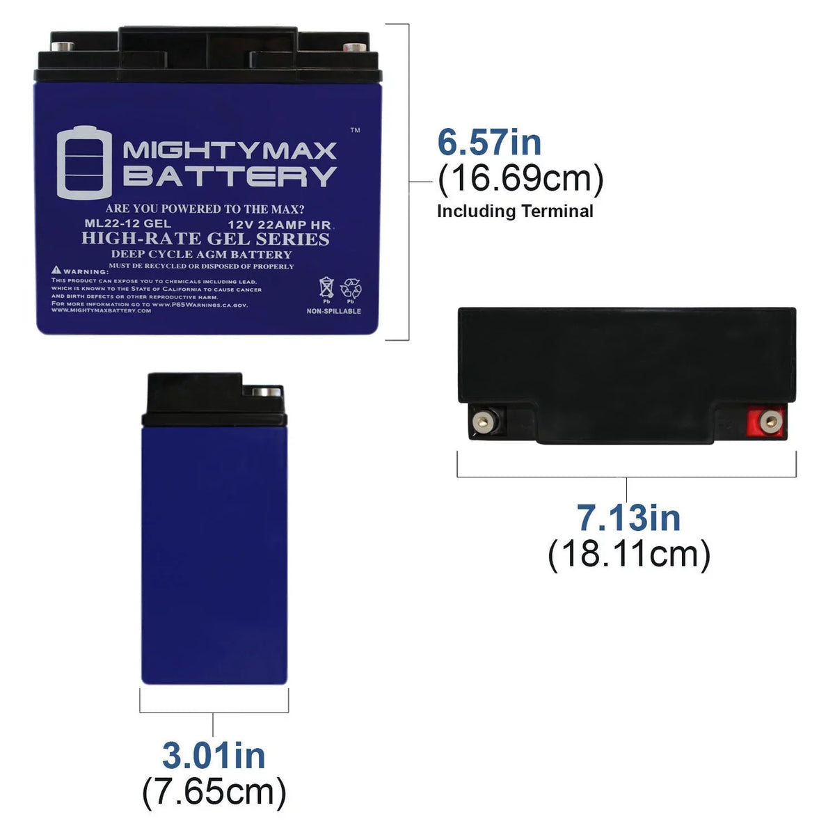 22AH GEL Scooter Jr 12V GP Alante Battery Wheelchair 200 for