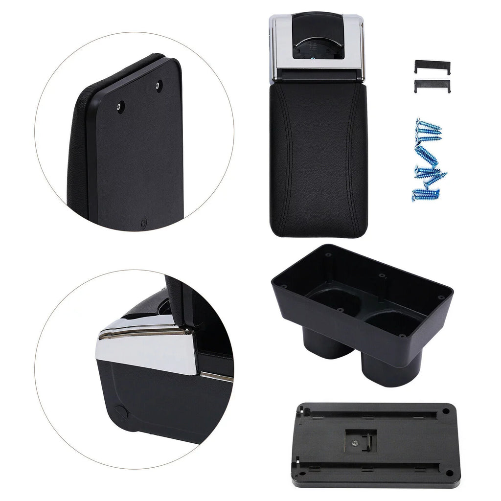 ZhdnBhnos Black Box Storage Rest 2007-2011 Console Car Holder Rotatable For Center Nissan Arm Container Armrest Versa/Tiida/Latio