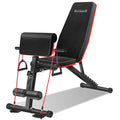 Exercise Machines, Bench Bocianelli with Bench Elastic Weight Adjustable Capacity, Folding Ropes 400lbs