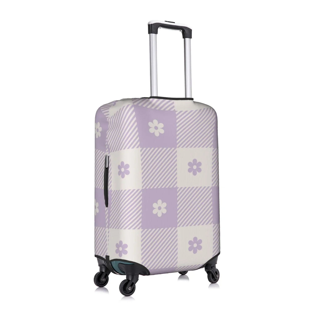 Floral Kll Luggage Suitcase Suitcase Cover Protector- Plaid Buffalo Cover Purple
