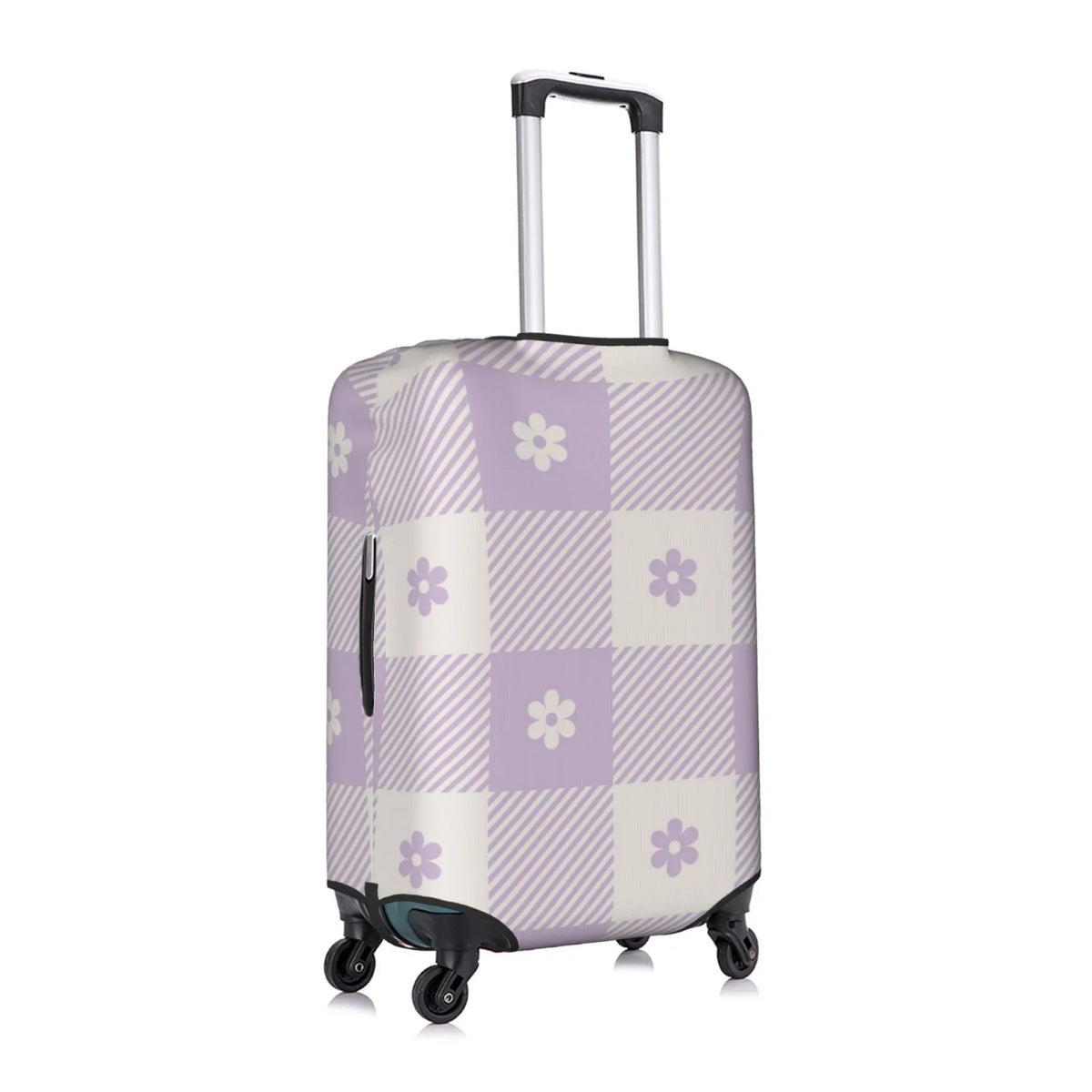 Floral Kll Luggage Suitcase Suitcase Cover Protector- Plaid Buffalo Cover Purple